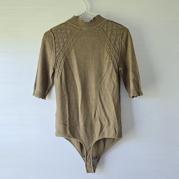 NWT Free People Revolve Winter Warmer Solid Bodysuit in Tropical Nut Small - Picture 4 of 9